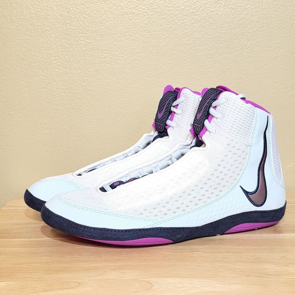 Nike Inflict 4 White Hyper Violet Wrestling Shoes HM9674-103 Men's Size 9.5 - Picture 3 of 7